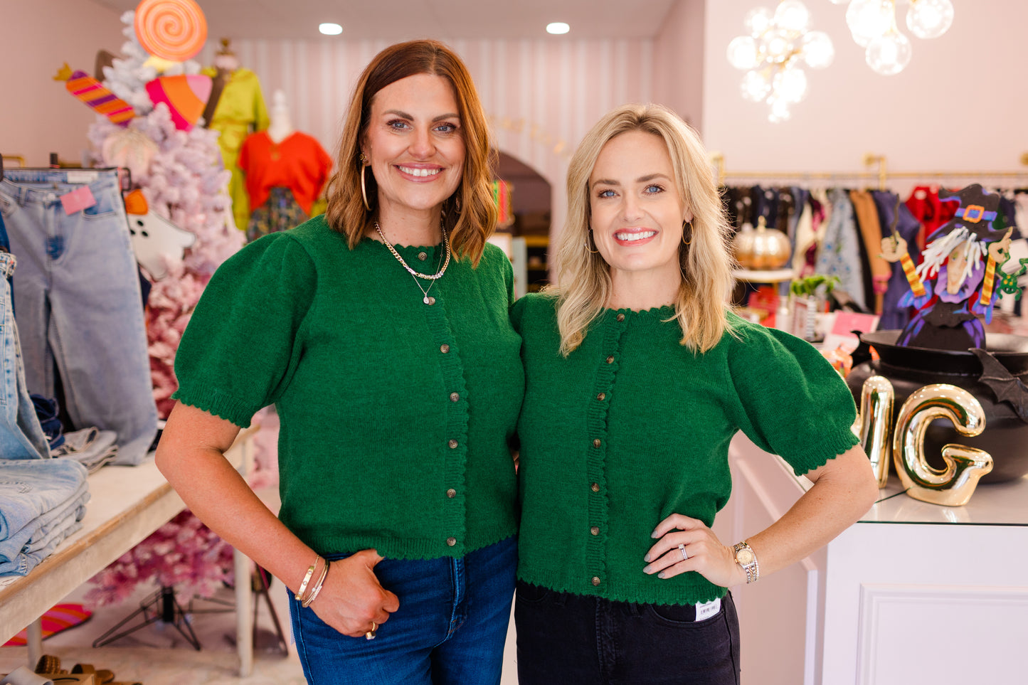 Evergreen Scallop Cardigan