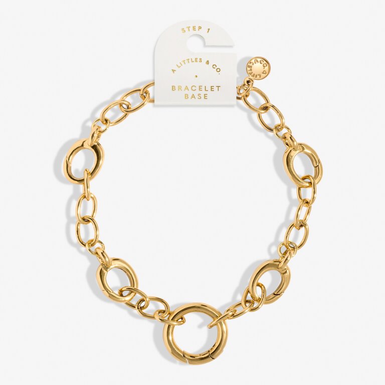 5 Charm Clasps Chunky Cable Chain Bracelet in Gold-Tone Plating