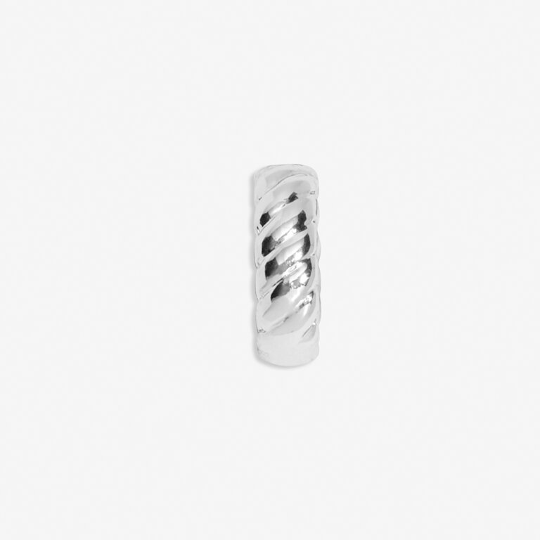 Rope Charm Link In Silver Plating
