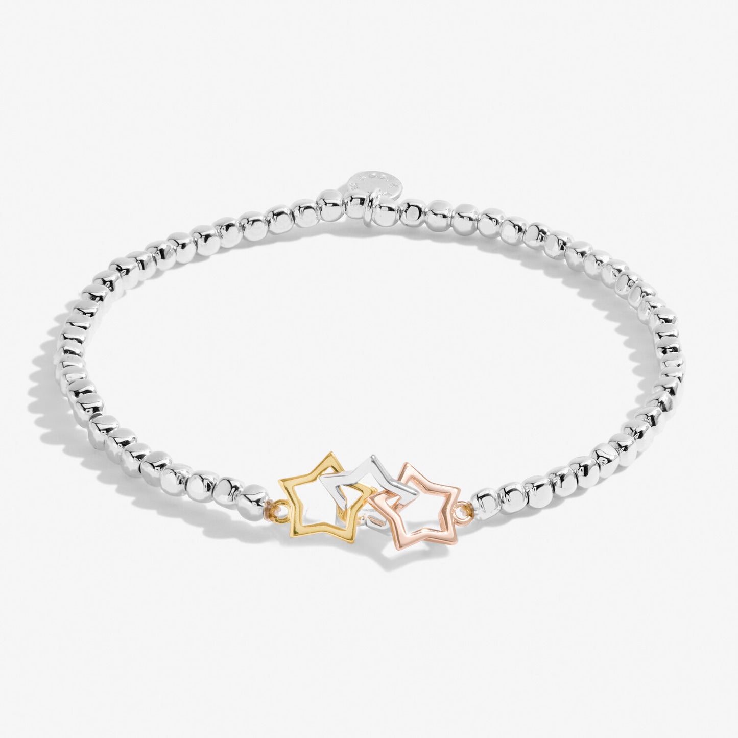 Forever Yours 'Magical Birthday Wish' Trio Bracelet In Silver, Gold-Tone And Rose Gold-Tone Plating