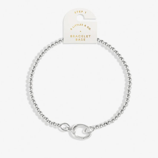 1 Charm Clasp 3mm Stretch Bracelet in Silver Plating