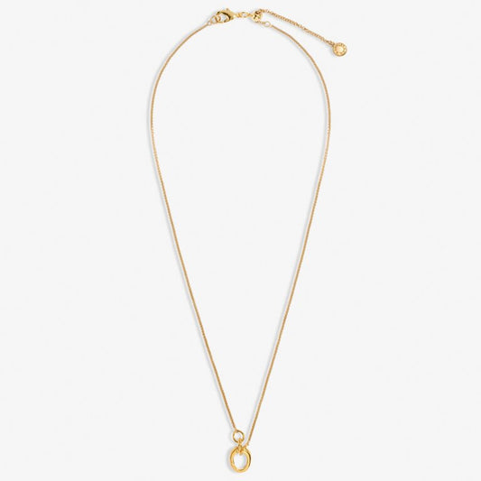 1 Charm Clasp Rolo Chain Necklace Gold