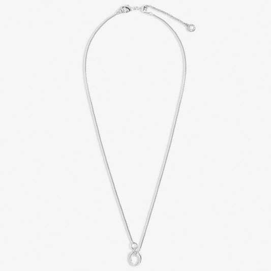 1 Charm Clasp Rolo Chain Necklace In Silver Plating