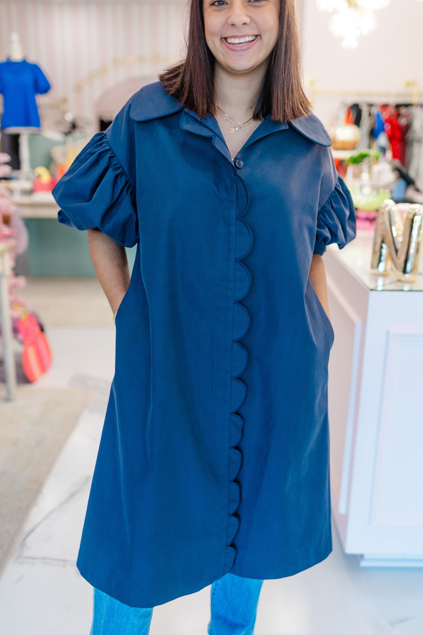 Navy Scallop Trench
