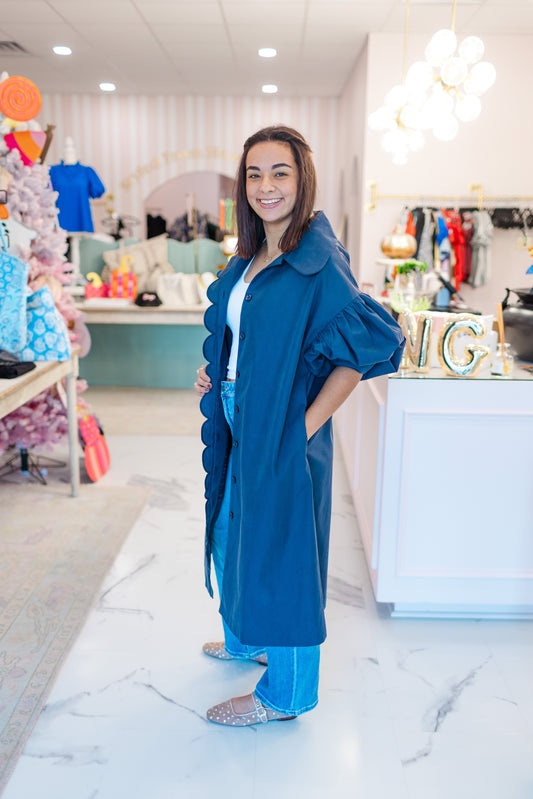 Navy Scallop Trench