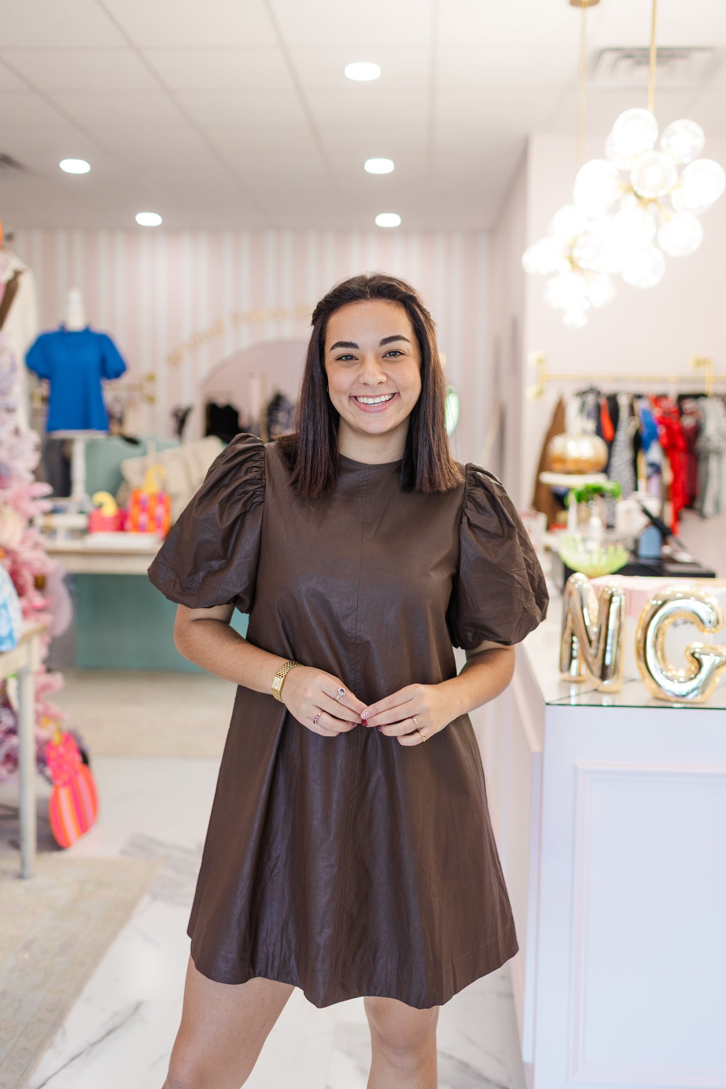 Espresso Puff Dress