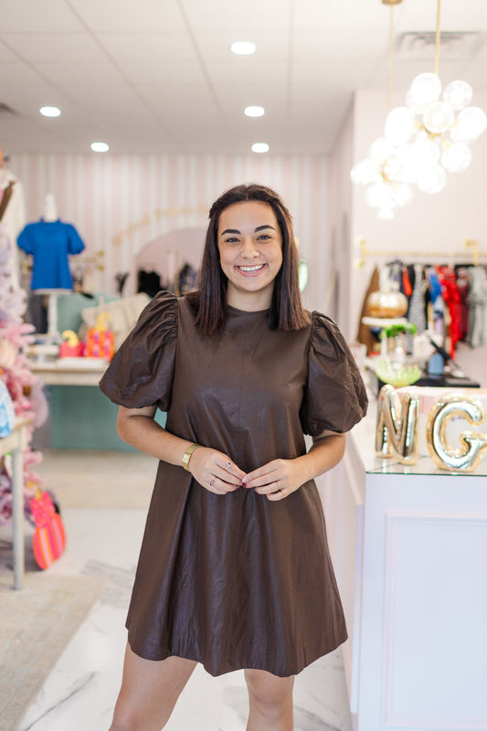 Espresso Puff Dress