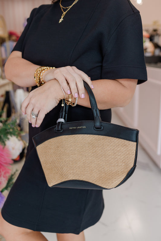 Riviera Raffia Mini Tote Bag