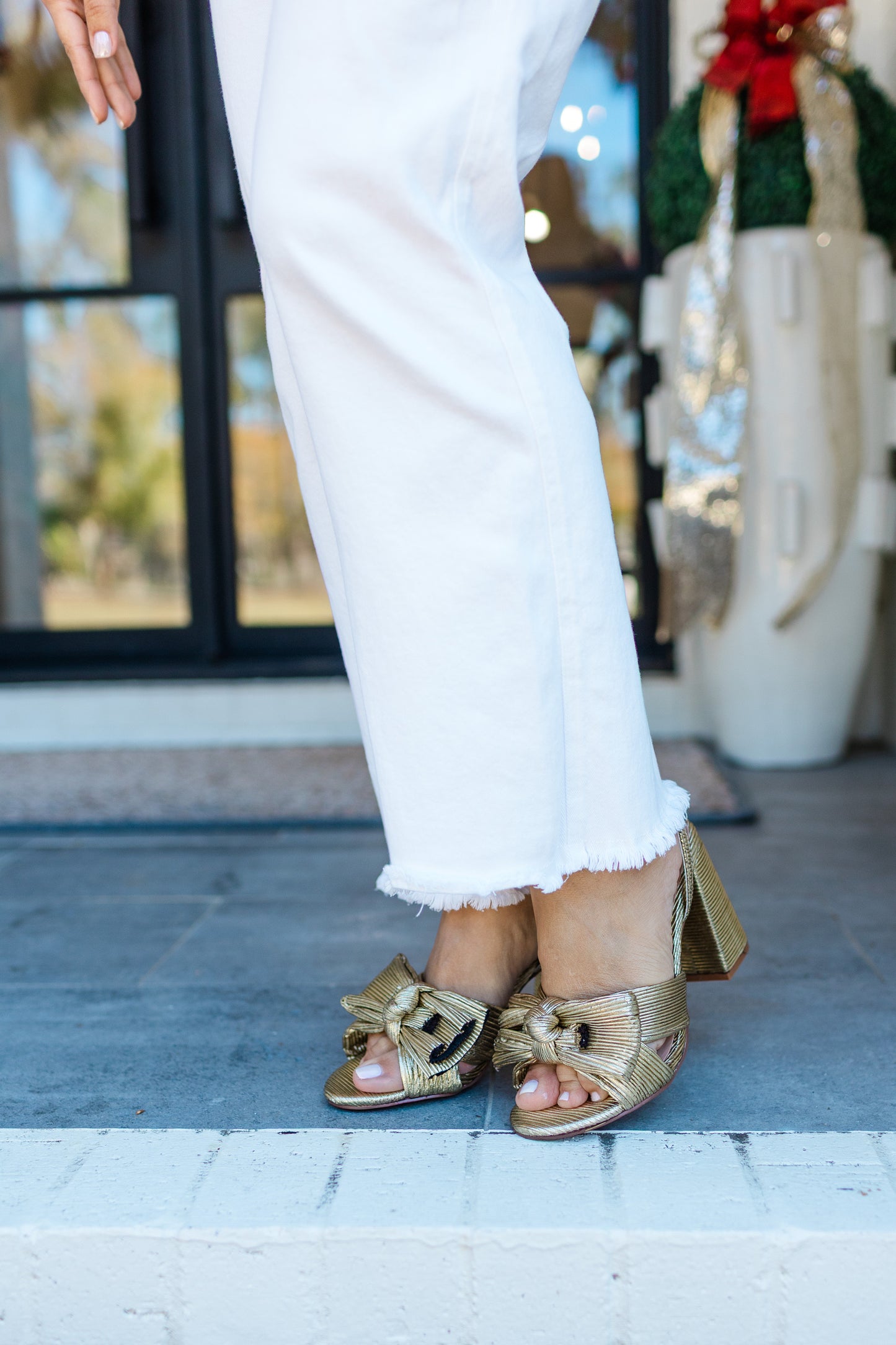 Golden Grace Bow Heel