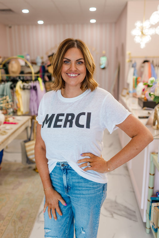 Grateful in French Tee