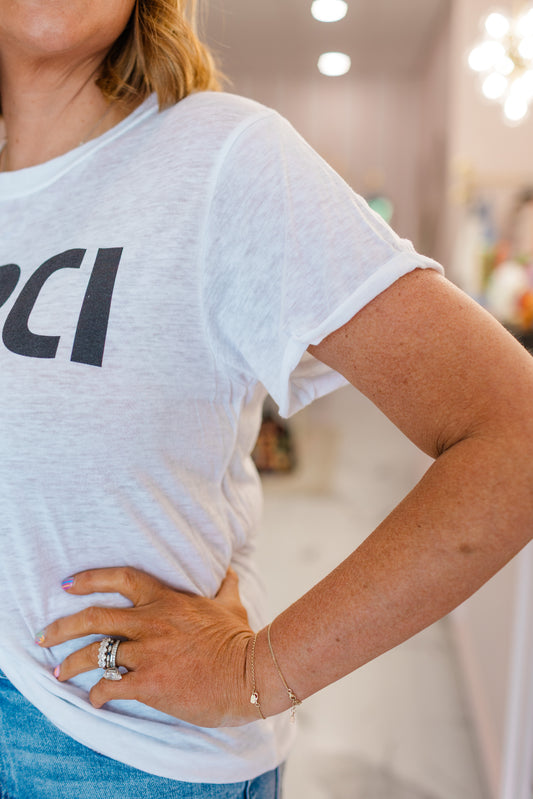 Grateful in French Tee