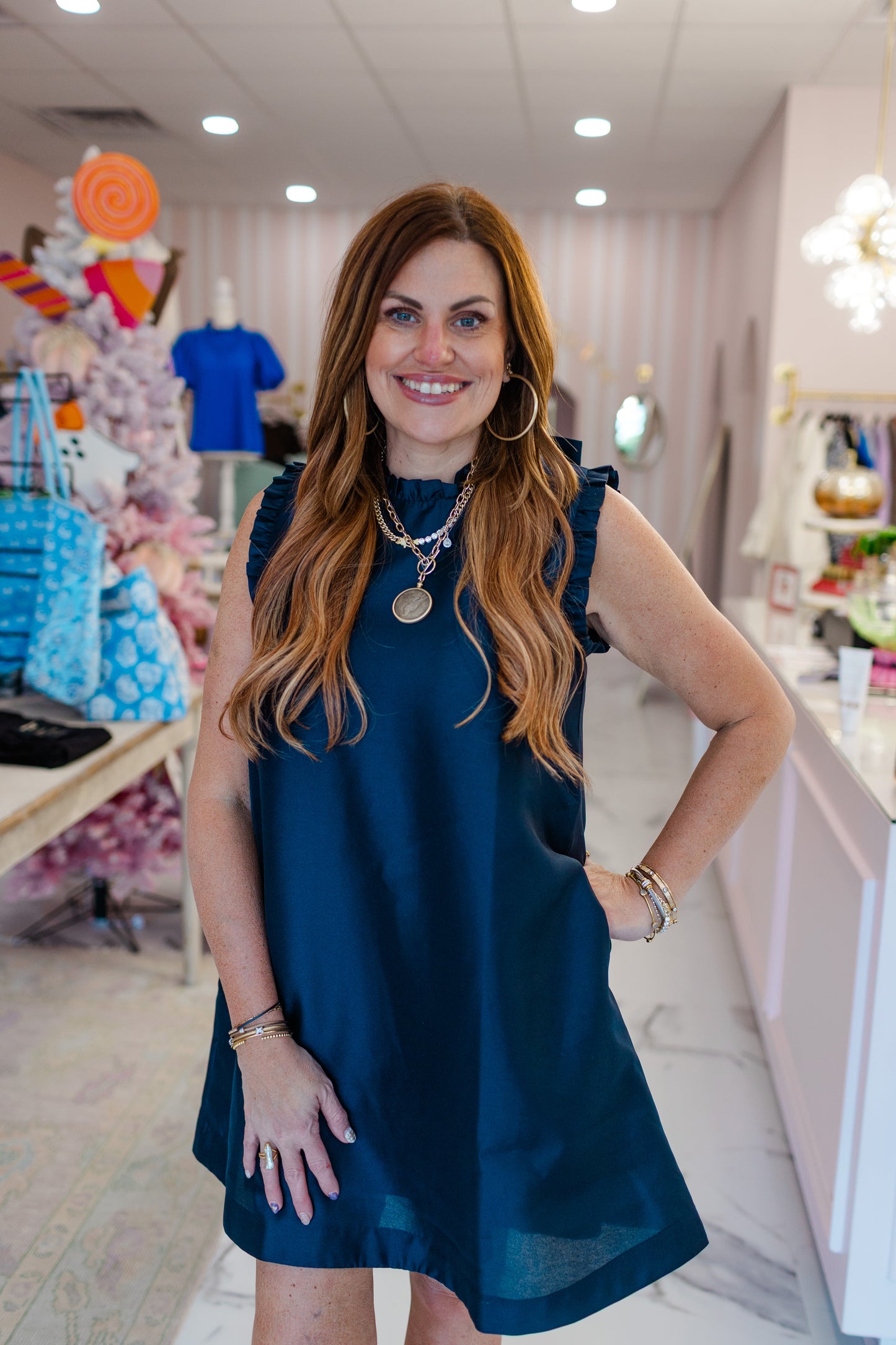 Midnight Ruffle Dress