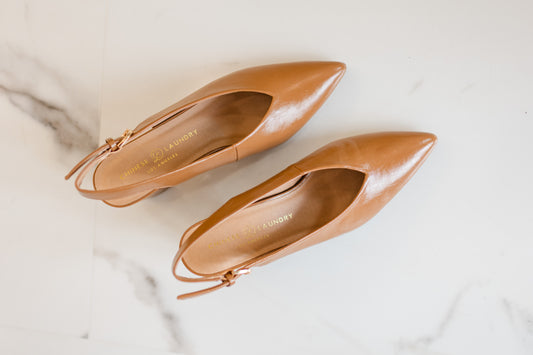 Caramel Gloss Block Heel