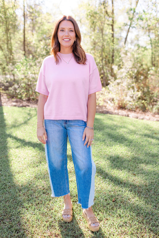The Eliza Top | Strawberry Milk