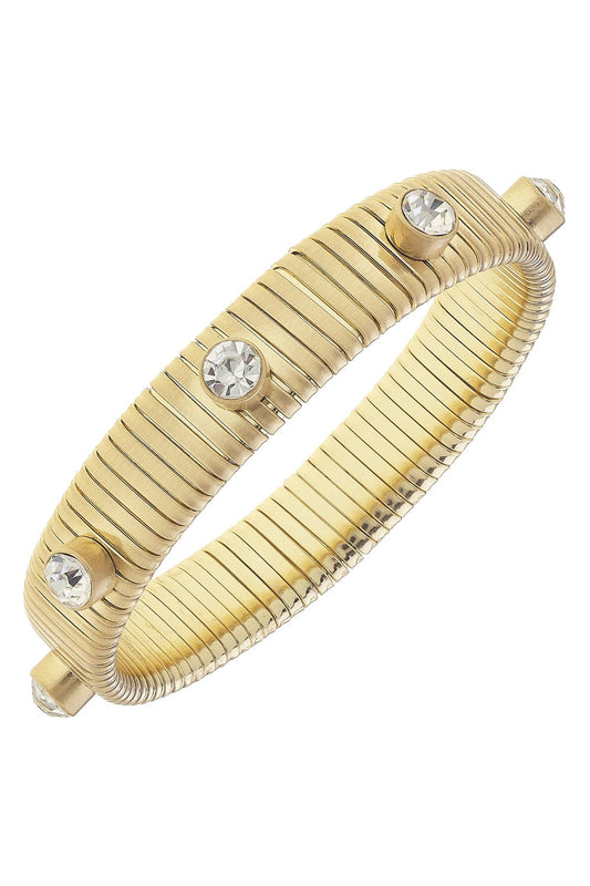 Winston Rhinestone Watchband Bangle: Clear