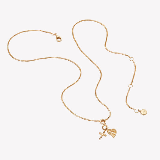 Faith, Hope & Love Charm Pendant Necklace