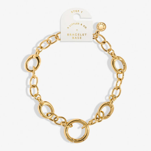 5 Charm Clasps Chunky Cable Chain Bracelet in Gold-Tone Plating