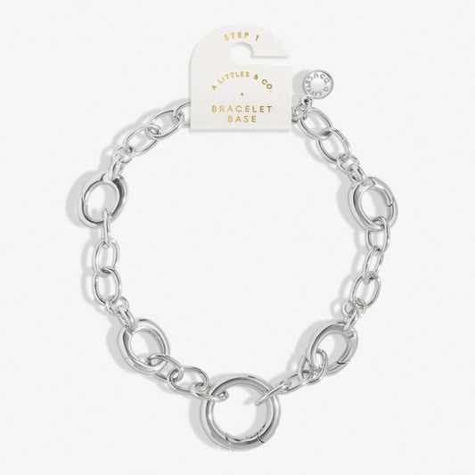 5 Charm Clasps Chunky Cable Chain Bracelet in Silver Plating