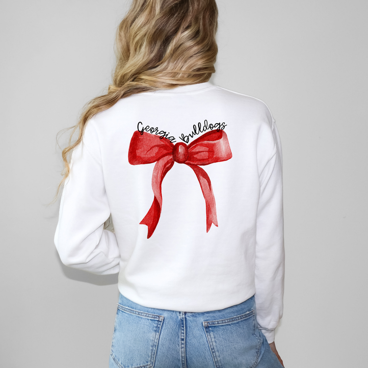 Georgia Bulldogs Red Ribbon Sweatshirt