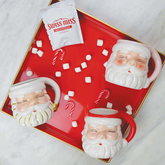 White Santa Mug