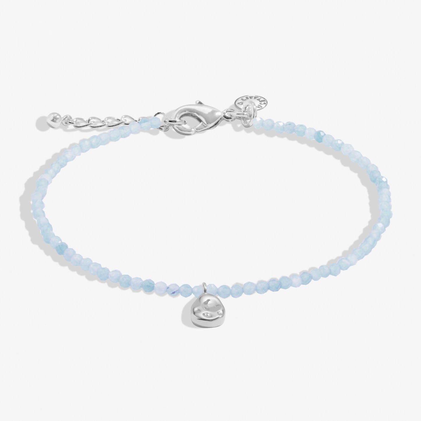 Mini Charms Aqua Crystal Pebble Bracelet