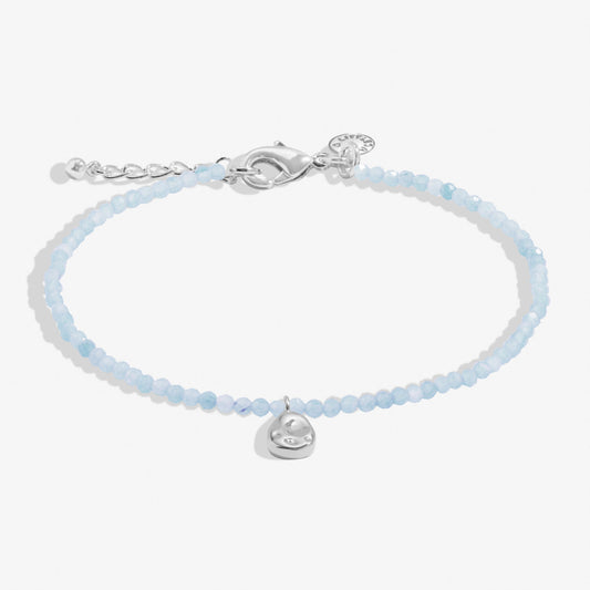 Mini Charms Aqua Crystal Pebble Bracelet
