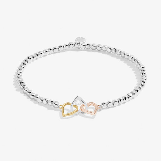 Forever Yours 'Beautiful New Chapter' Trio Bracelet In Silver, Gold-Tone And Rose Gold-Tone Plating