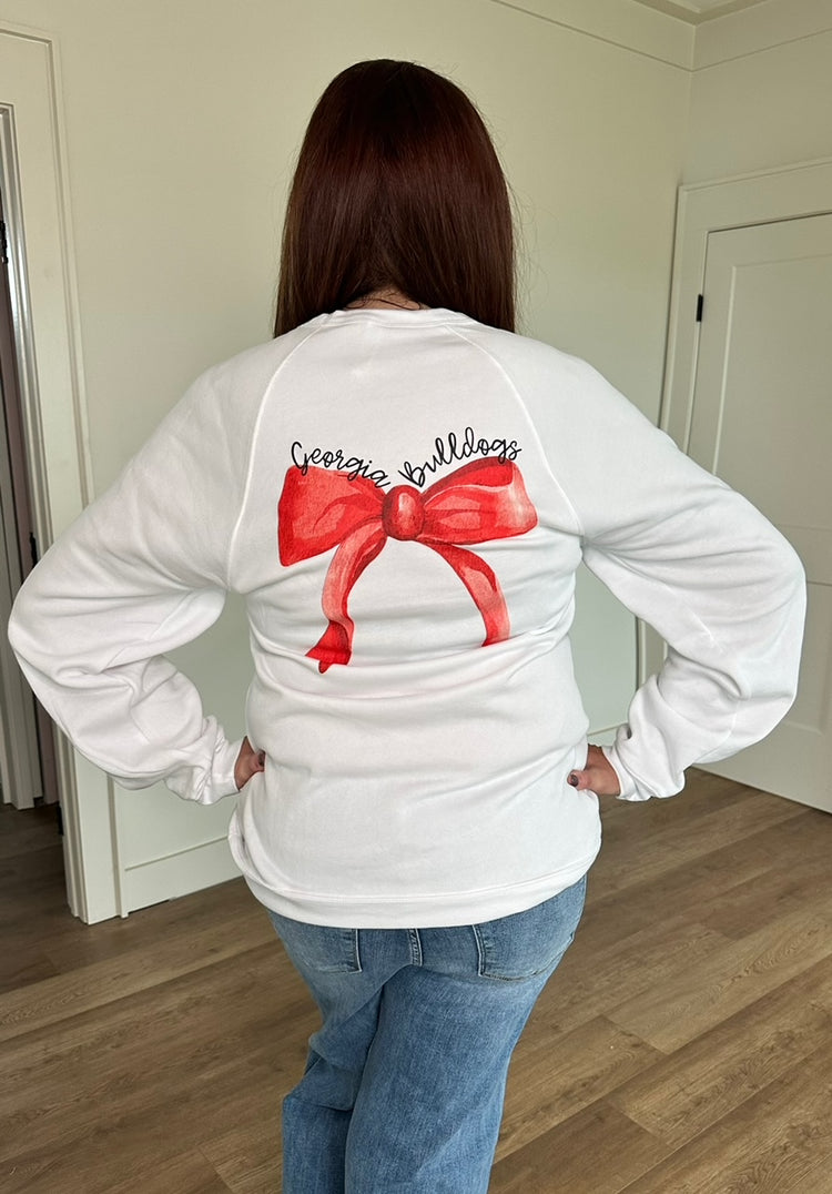 Georgia Bulldogs Red Ribbon Sweatshirt