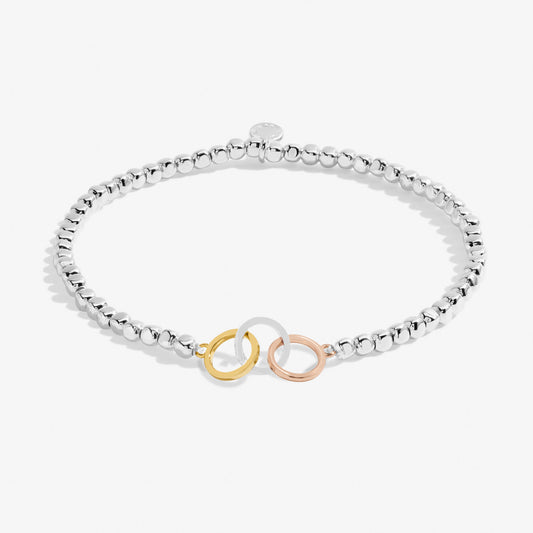 Forever Yours 'Family Forever Together' Trio Bracelet In Silver, Gold-Tone And Rose Gold-Tone Plating