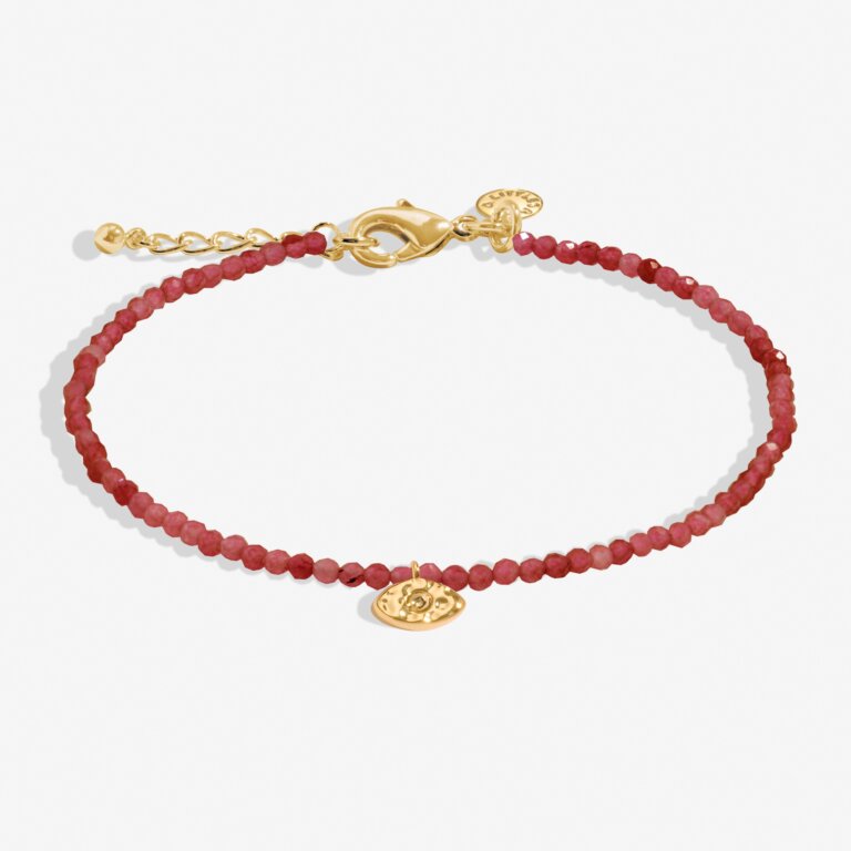 Mini Charms Garnet Eye Bracelet