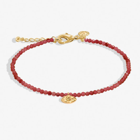 Mini Charms Garnet Eye Bracelet