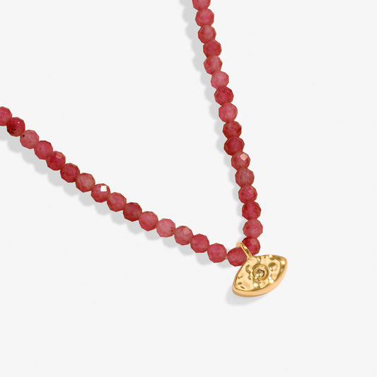 Mini Charms Garnet Eye Necklace