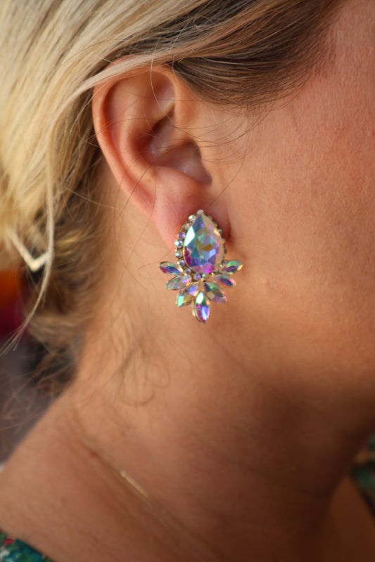Gemmed Glow Studs - Iridescent