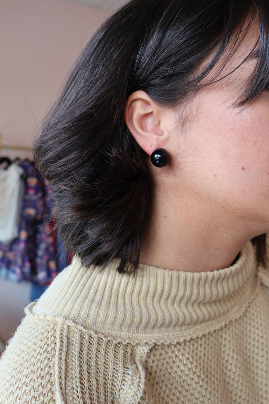 Midnight Orb Studs