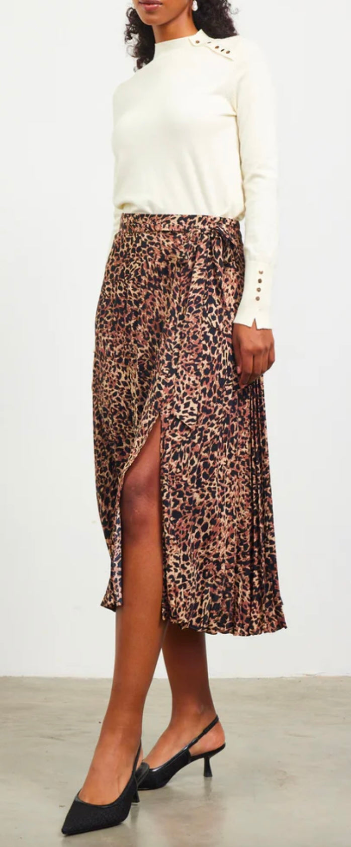 Leopard Luxe Midi Skirt