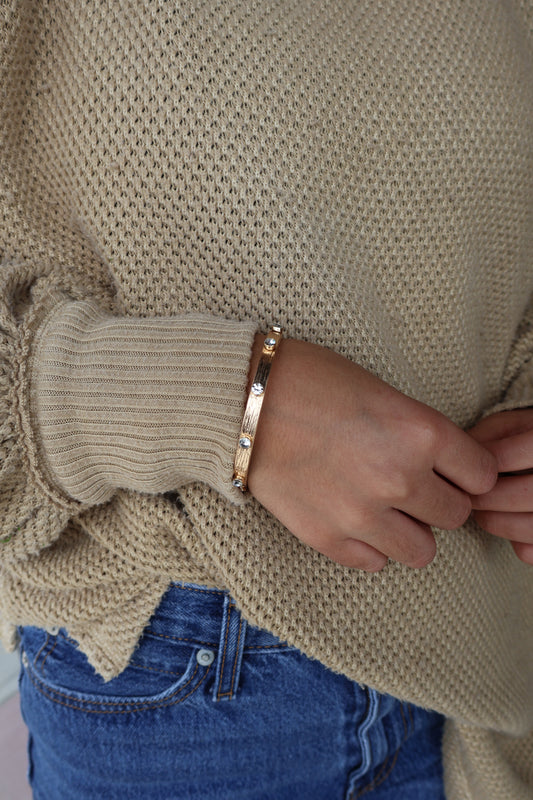 Golden Pearl Halo Bracelet