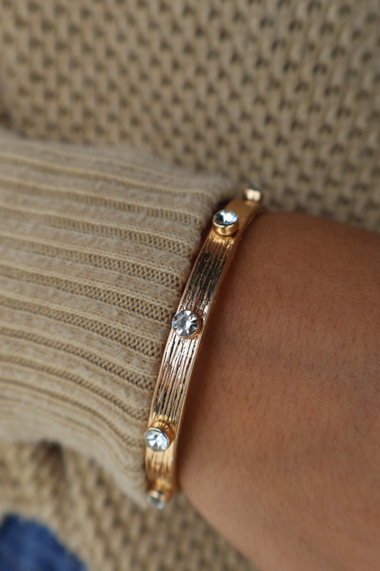 Golden Pearl Halo Bracelet