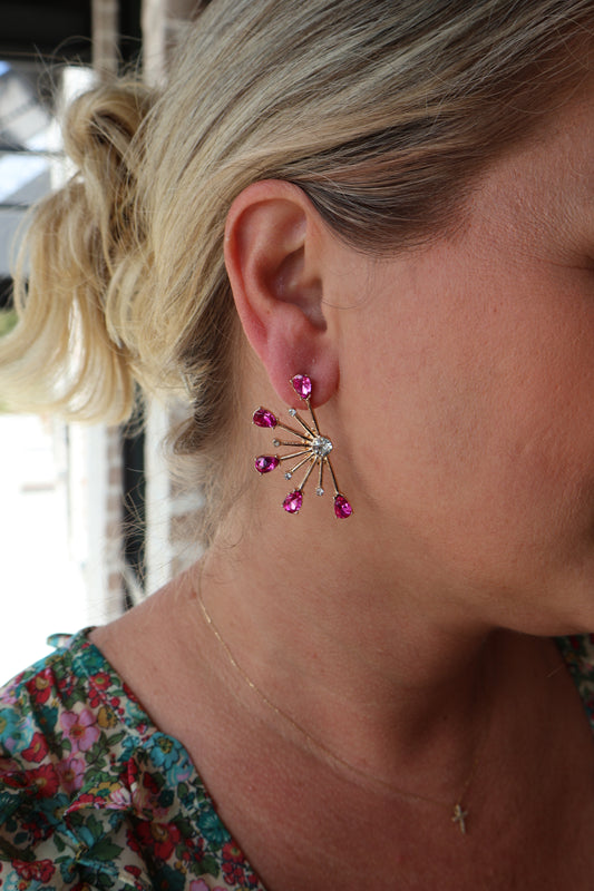 Fuchsia Blaze Earrings