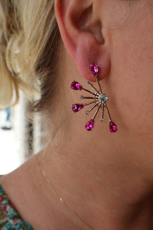 Fuchsia Blaze Earrings