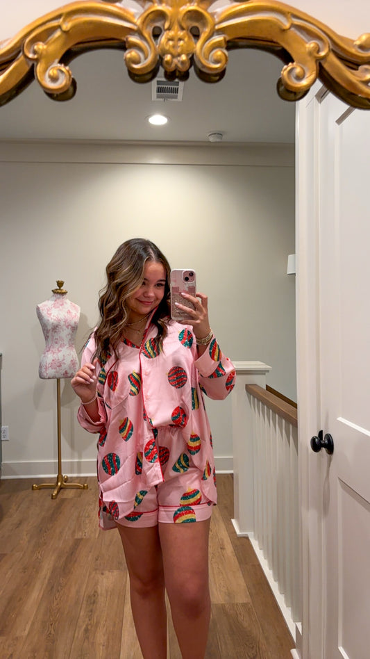 Santa's Ornament Overload Pajamas