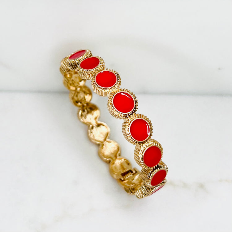 Red Disc Bangle