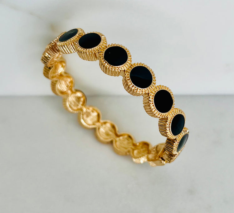 Black Disc Bangle