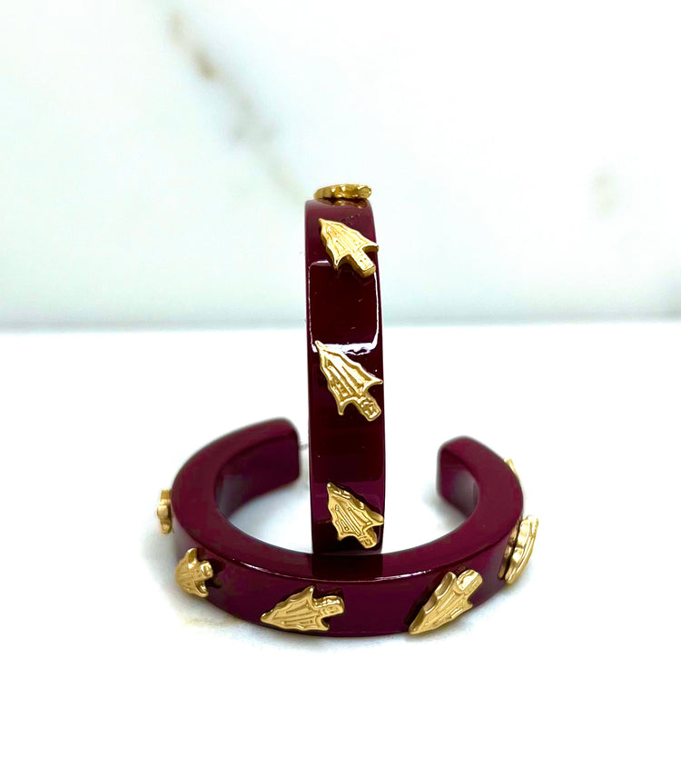 Florida State Seminole Hoop Earrings