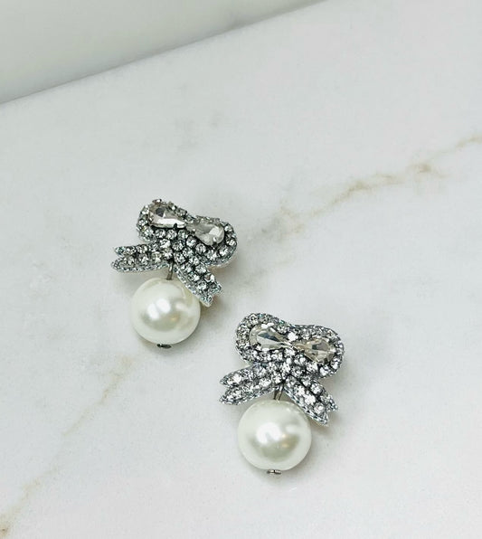 Bow & Pearl Earrings