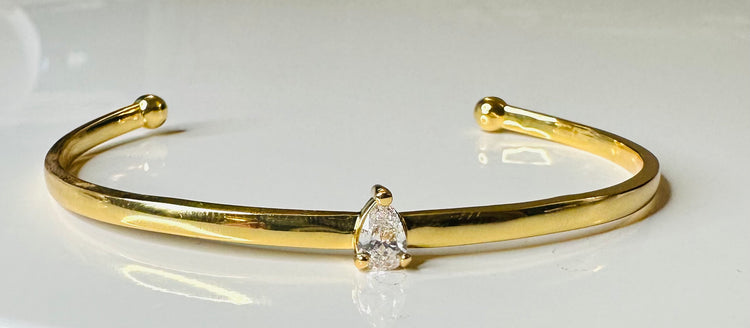 Gold Crystal Cuff Bracelet