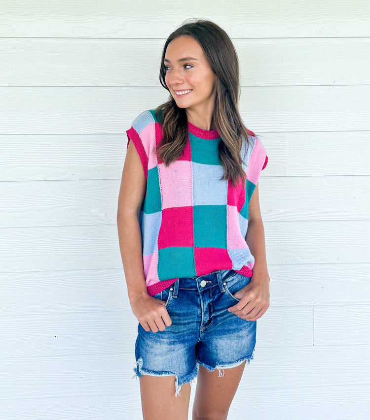 Charlee Checkered Color Block