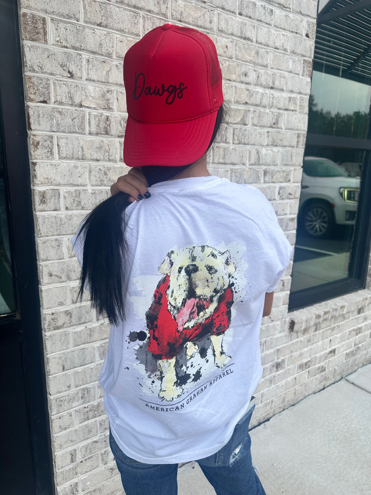 WHITE : Here come the BOOM bulldog comfort tee/ UGA/ Dawgs/ Georgia