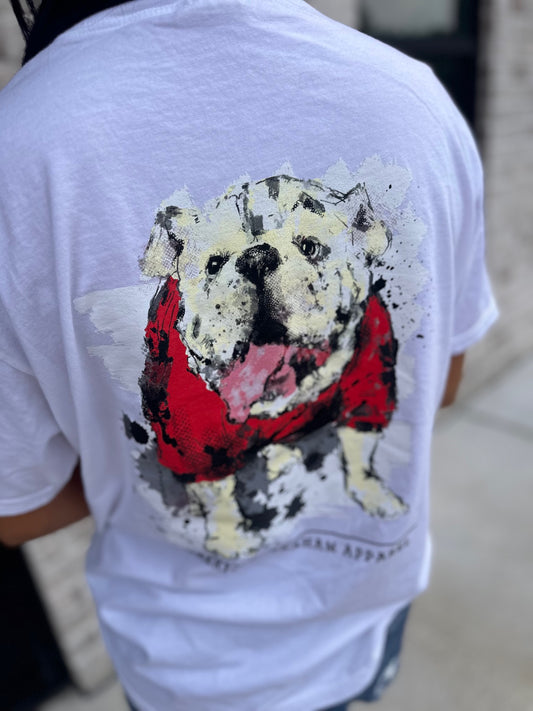 WHITE : Here come the BOOM bulldog comfort tee/ UGA/ Dawgs/ Georgia