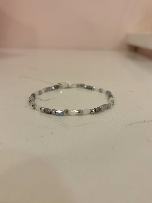 Silver/White Bracelet