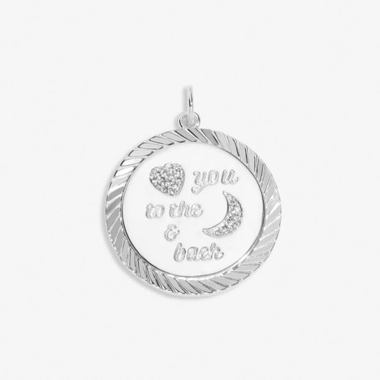 Love You To The Moon' Large Charm